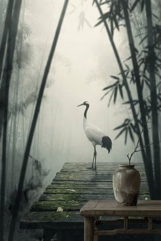 Crane in Mist