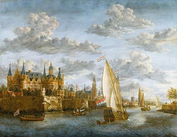 Ansicht von Breda (Schloss an einem Fluss in Holland), Jacobus Storck