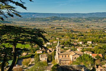 Uitzicht op Bonnieux in de Provence van Tanja Voigt