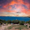 Coucher de soleil sur la baie en Croatie sur Animaflora PicsStock