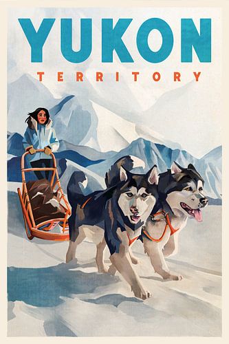 Yukon Territory Hondenslee Reis Poster