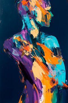 Abstract figure in vibrant colours by Poster Art Shop
