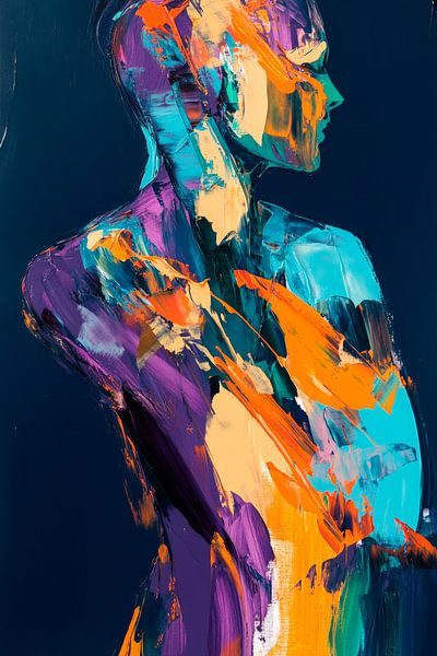 Figure abstraite aux couleurs vives par Poster Art Shop