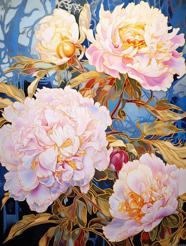 Morning Dew on Golden Blooms