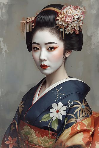 Japanse Geisha portret.