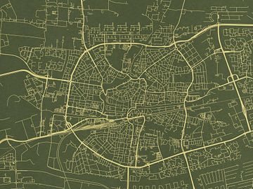 Kaart van Leeuwarden in Groen Goud van De Kaartenwinkel