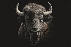 Bison in dunkler Majestät