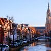 Nieuwe Kerk Delft Wasserpixel Skyline von Brücke von Dlanor