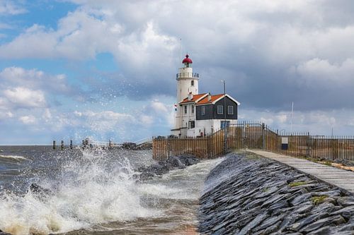 De vuurtoren van Marken in Nederland