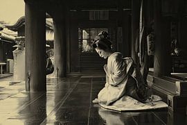 spiritual japan praying Geisha by Egon Zitter