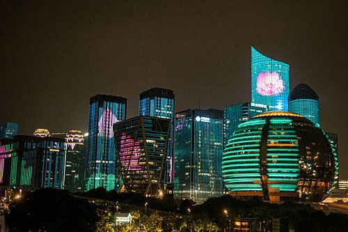 Qianjiang Stadt Lichtshow