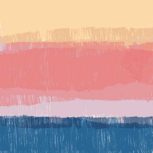 Plus de couleurs. Paysage abstrait en bleu, rose, jaune