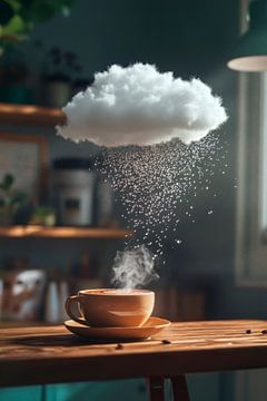 Koffie wolk van Poster Art Shop