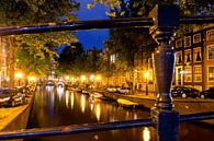 Gracht bij nacht, Amsterdam van Martien Janssen thumbnail
