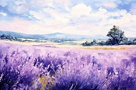 Violette Gelassenheit von Abstraktes Gemälde