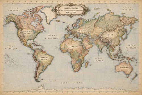 World Map 1880 – Historical World Atlas by Patricia Piotrak