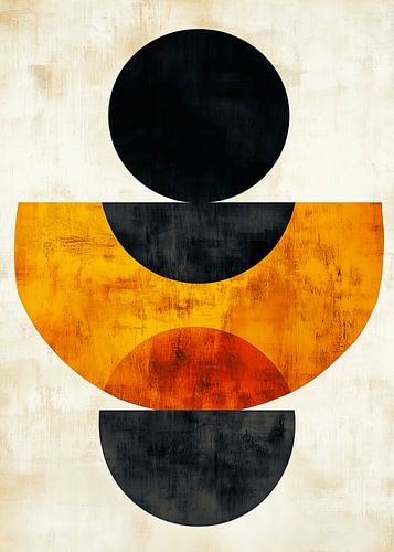 Abstractie modern schilderij vormen en kleuren