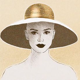 Art abstrait d'une femme forte 4 sur Studio Pieternel