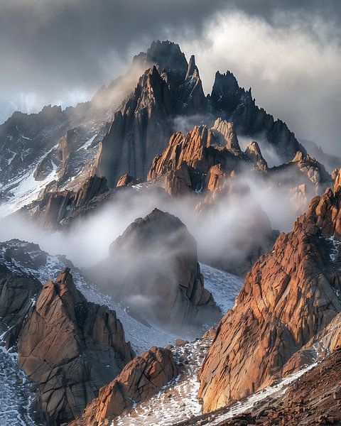 Bergdrama im Lichtspiel von fernlichtsicht