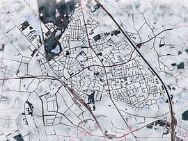 Map of Boxtel with the style 'White Winter' by Maporia