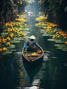 Bateau de pêche au Vietnam sur haroulita