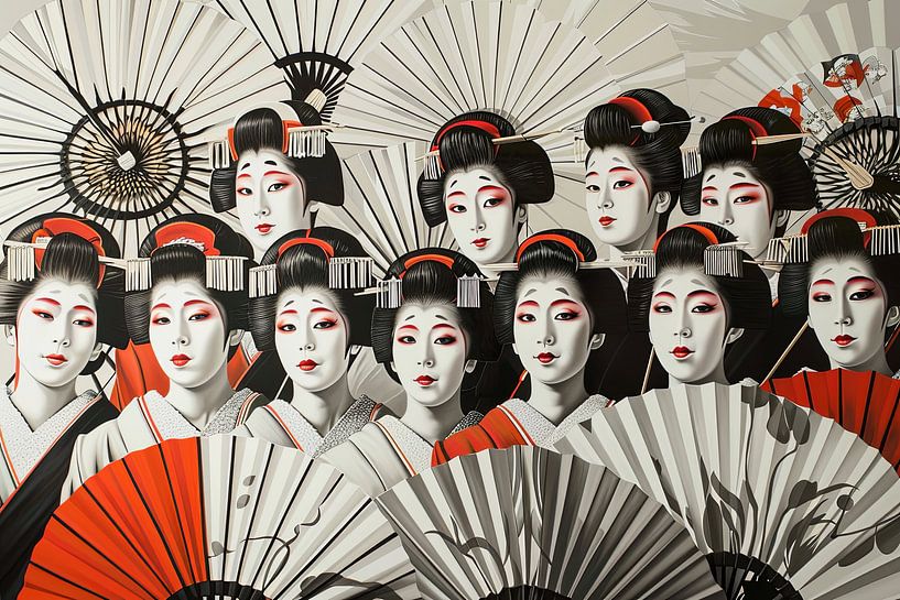 schilderachtig japans kunstwerk van Egon Zitter
