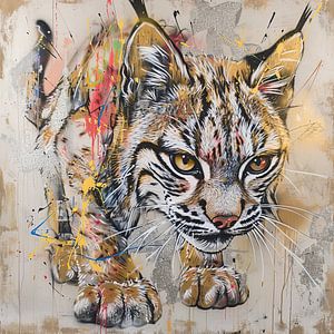 Malerei Katze Abstrakt