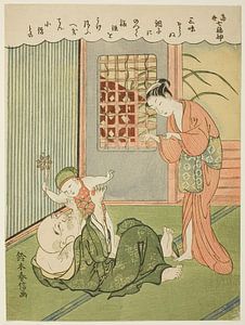 Suzuki Harunobu - Hotei, from the series _The Seven Gods of Good...
