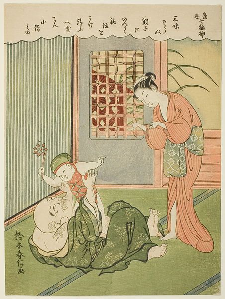 Suzuki Harunobu - Hotei, from the series _The Seven Gods of Good... by Peter Balan