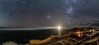 Castle Point vuurtoren bij nacht, NZ, Nieuw Zeeland - Panorama