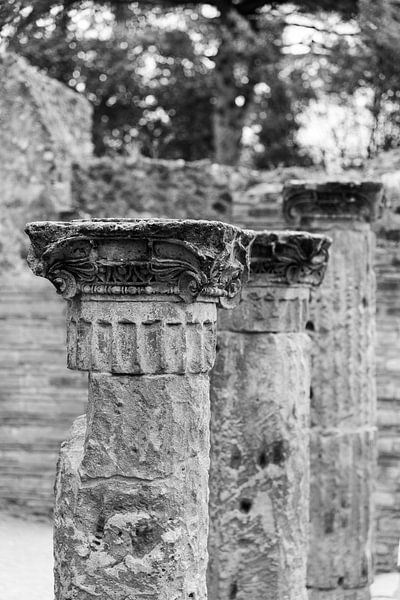Oude zuilen in Pompeï van Chantal Koster