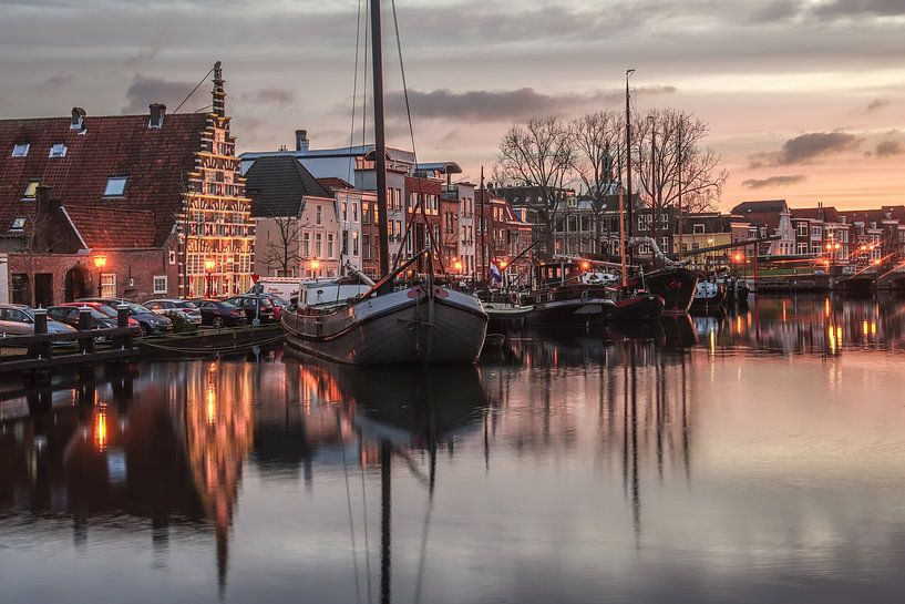 Galgewater Leiden at sunrise by Dirk van Egmond