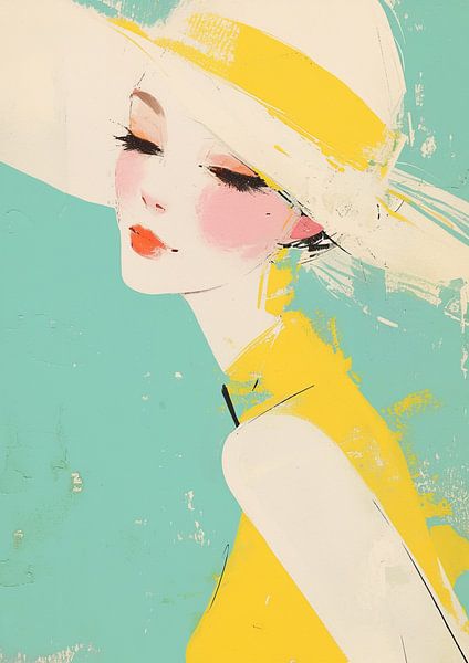 Serene Summer Portrait by Eye catching paintings