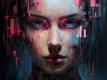 Abstraktes Porträt-Kunstwerk - Moderne Wanddekoration von SPEQ ART