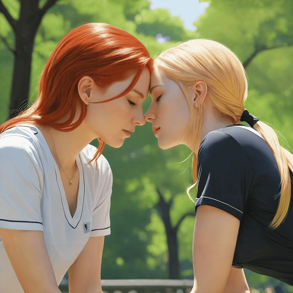 Close Friends - ImageAI van Obtuse Art