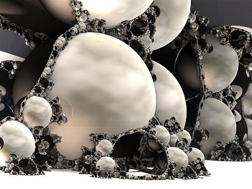 Fractal van marmer zwart