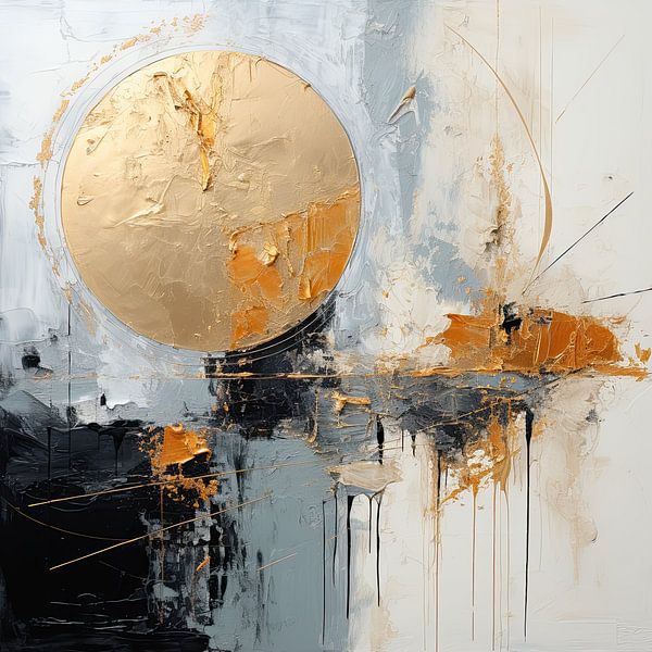 Abstract met goud van Wall Wonder