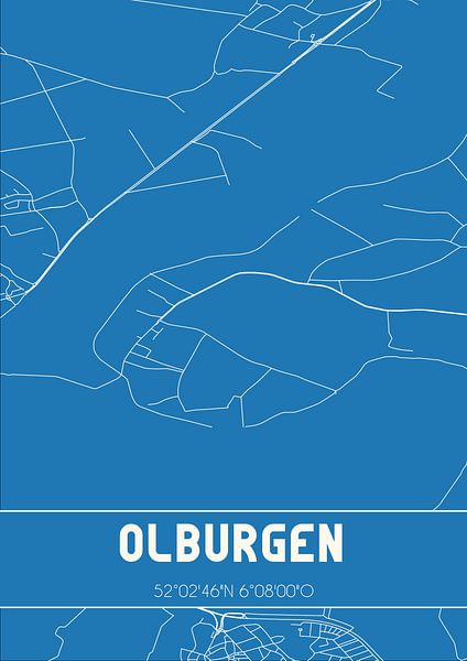 Blueprint | Map | Olburgen (Gelderland) by Prints of Place