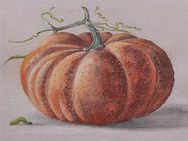 Herbstliches Kürbis-Stillleben – Kunstwerk zum Thema Ernte von Marina Kozyr