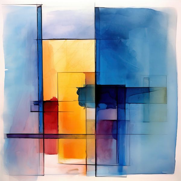 Abstrakt in Aquarell 97973 von Abstraktes Gemälde