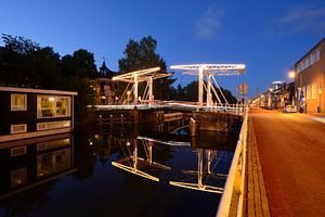 Pont Jan Pieterszoon Coen sur le Leidse Rijn à Utrecht sur Donker Utrecht