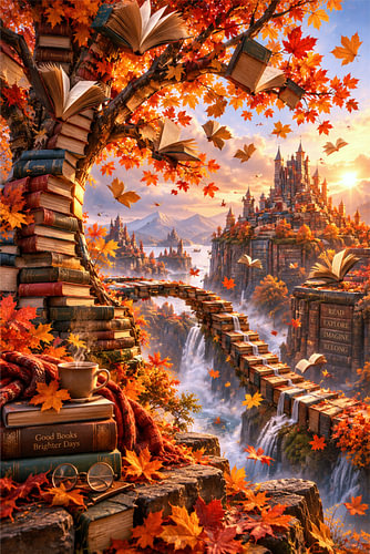 Bibliothek der goldenen Herbstträume