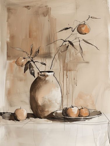 Stilleven in terracotta