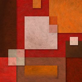 Abstraktion 2 orange rot von Everards Photography