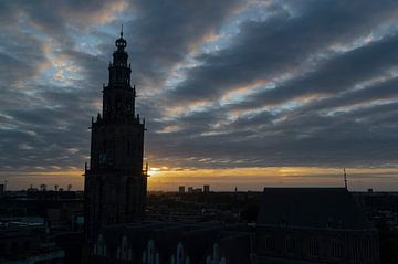 Martinitoren zonsondergang van Richard Wareham