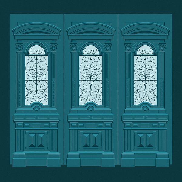Portes bleues par Studio Mattie