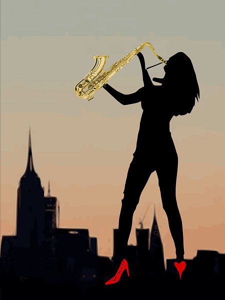 Rote Pumpen Saxophon von ! Grobie