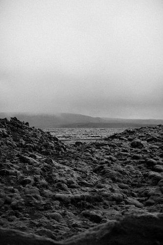Road trip in Iceland (black and white)
