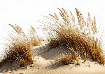 Duinen en wilde grassen van Martine Affre Eisenlohr