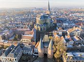Kampen stadsgezicht met de Bovenkerk en Koornmarktspoort van Sjoerd van der Wal Fotografie thumbnail